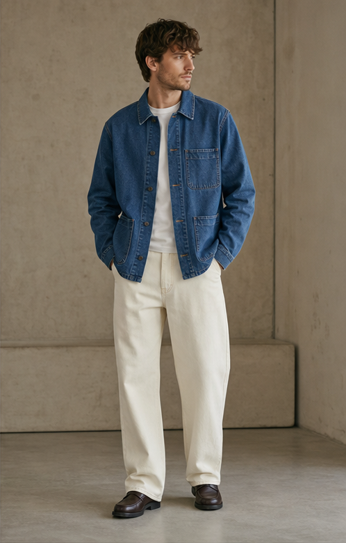 Patch-Pocket Chore Jacket denim product development reference
