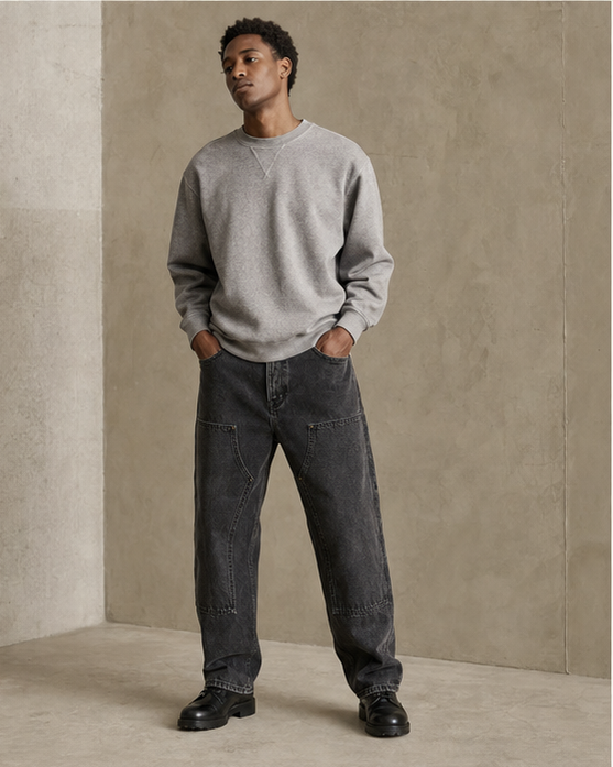 Double-Knee Taper denim product development reference
