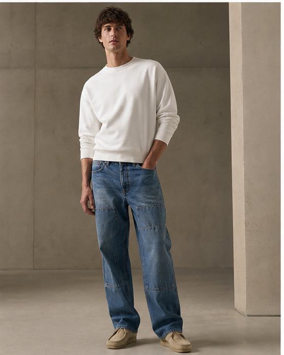 Repair-Seam Straight denim product development reference