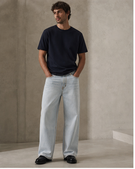 Light Wide Straight denim product development reference