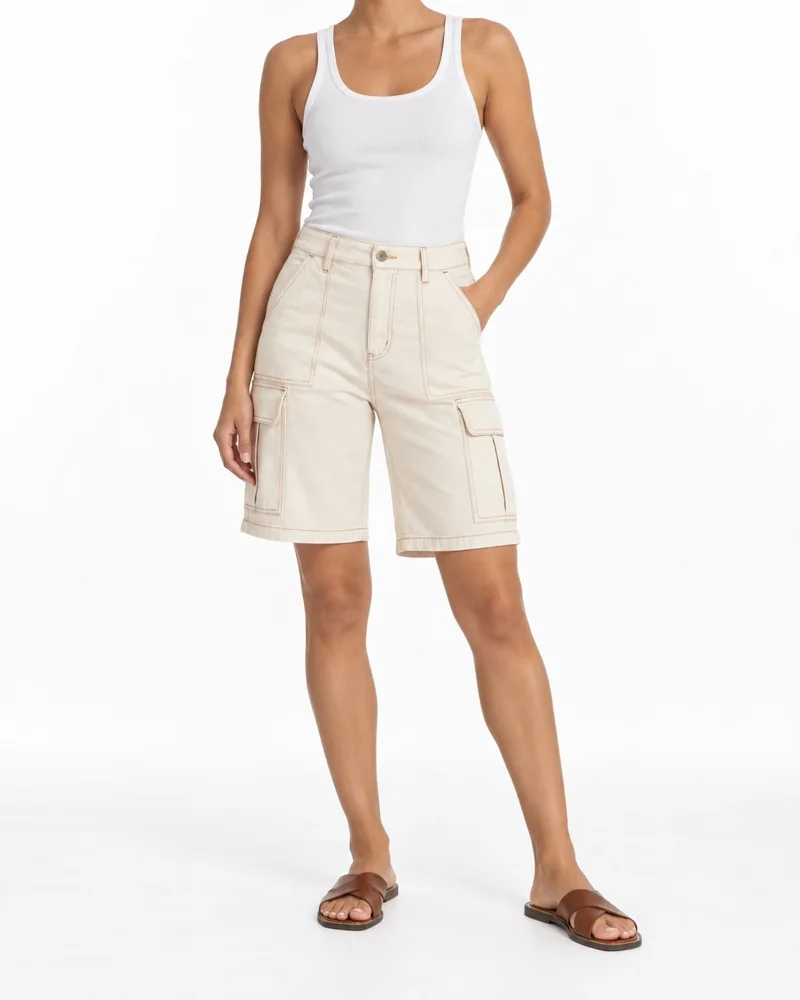 Ecru Cargo Bermuda – Relaxed & Bermuda shorts
