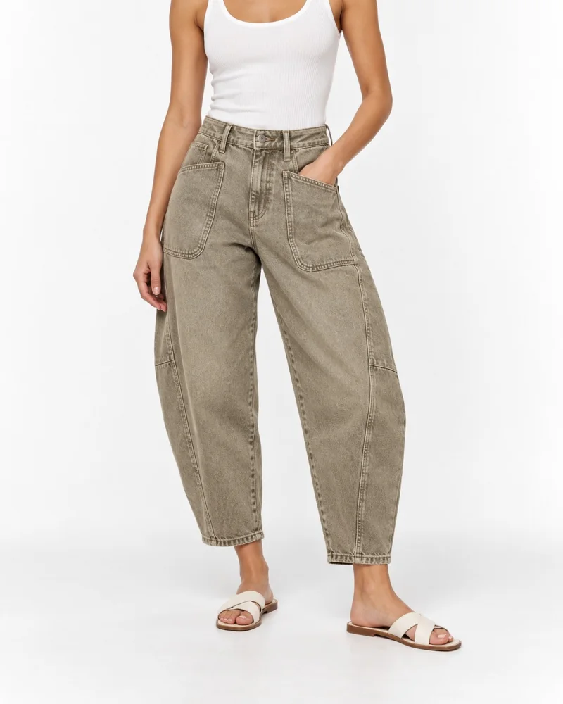 Khaki Utility Barrel – Barrel & horseshoe jeans