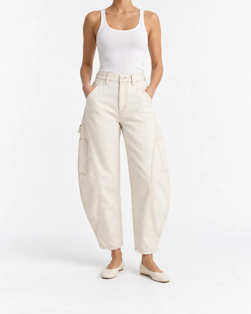Ecru Cargo Balloon – Barrel & horseshoe jeans