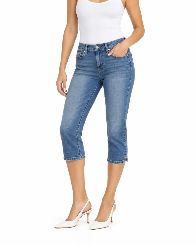 Mid Blue Denim Capri – Cropped & capri jeans