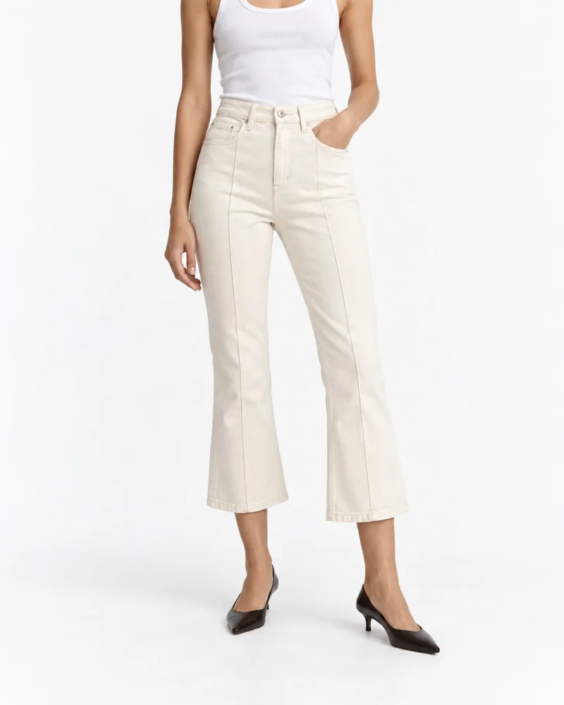 Ecru Crop Flare – Cropped & capri jeans